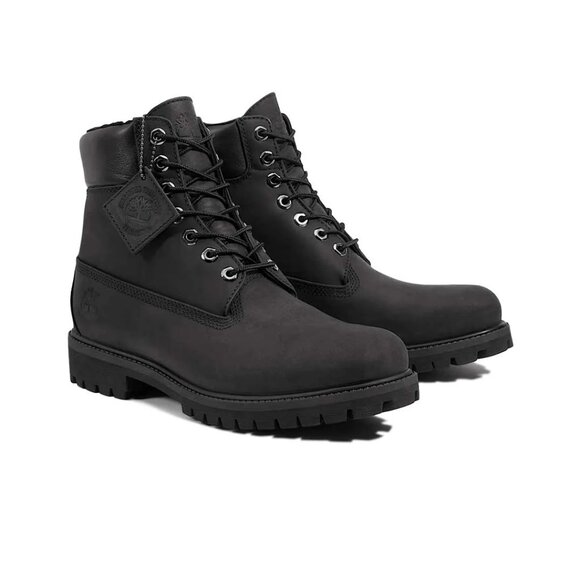 MENS TIMBERLAND 6 INCH PREMIUM WARM LINED BLACK NUBUCK BOOTS SIZE 10 NEW - Picture 10 of 12